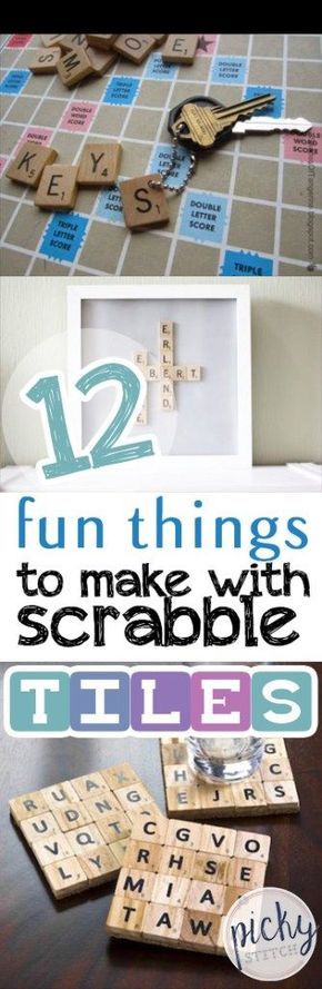 Crochet Crafts To Sell, Scrabble Tiles Diy, Fun Things To Make, Scrabble Letter Crafts, Crochet Dress Ideas, Scrabble Tile Crafts, Scrabble Crafts, Diy Wood Pallet, Crafts Crochet