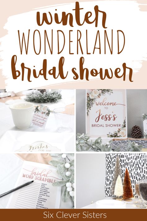 Bridal Shower Hot Chocolate Bar, Christmas Brunch Bridal Shower Ideas, Winter Bridal Shower Decorations Centerpiece Ideas, Wedding Shower Winter Theme, Winter Wonderland Wedding Shower, Bridal Shower Theme Winter, Winter Bridal Shower Food Ideas, December Bridal Shower Themes, Winter Themed Bridal Shower Ideas