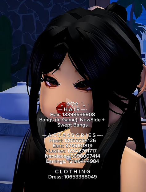 Black Bangs Codes For Berry Ave, Roblox Ear Codes, Berry Avenue Brown Pigtail Codes, Roblox Black Bangs Codes, Berry Avenue Codes Bangs Black, Berry Avenue Codes Clothes Y2k Black Hair, Berry Avenue Curly Bangs Code, Roblox Hair Codes, Yk2 Outfits