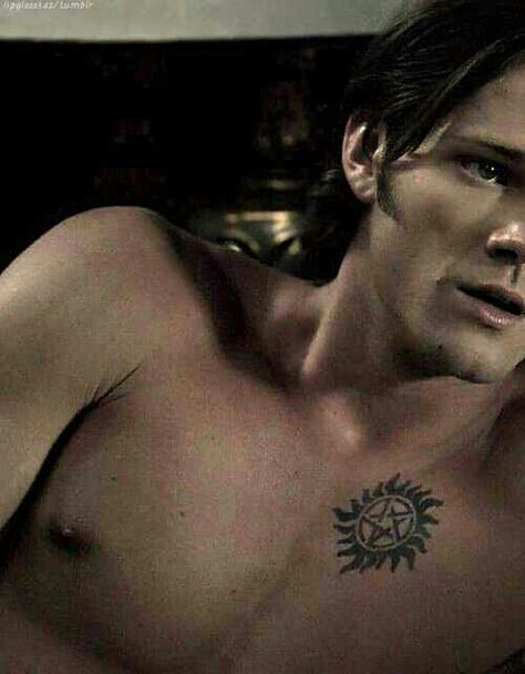 SupernaturaL ~ Sam Winchester Anti Possession Tattoo, Supernatural Season 9, Supernatural Sam Winchester, Jared Padalecki Supernatural, Sam And Dean Winchester, Winchester Supernatural, Sam Dean, Supernatural Sam, Winchester Boys