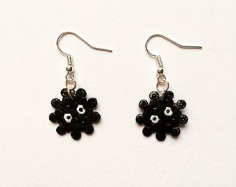 Studio Ghibli Inspired Soot Sprite Hama Bead Earrings Perler Earrings, Studio Ghibli Inspired, Perler Bead Designs, Perler Beads Ideas, Hama Art, Soot Sprite, Hamma Beads Ideas, Easy Perler Bead Patterns, Melty Bead Patterns