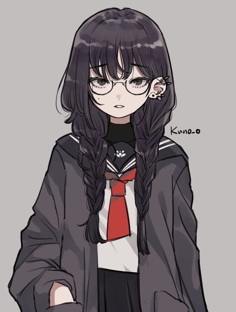 Pelo Anime, Anime Nerd, Wearing Glasses, Anime Hair, Anime Drawings Tutorials, Arte Horror, Cute Art Styles, Female Character Design, Cute Anime Pics