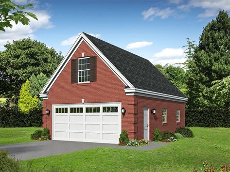 062G-0245: Two-Car Garage Plan with Loft 2 Car Garage Apartment, Detached Garage Designs, Garage Plans With Loft, 2 Car Garage Plans, Garage Plans Detached, Garage Apartment Plan, Garage Addition, Garage Apartments, Garage Plan