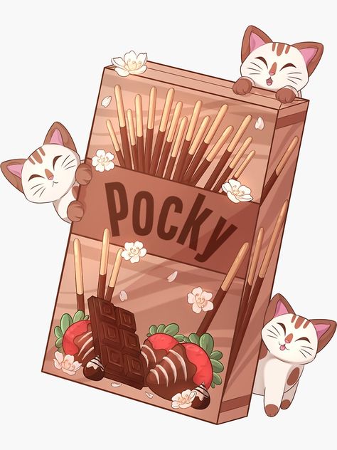 Chocolate Drawing, Candy Drawing, Japanese Food Illustration, Food Artwork, Cute Kawaii Animals, Chocolate Art, Cute Food Drawings, Cute Food Art, Cute Animal Drawings Kawaii