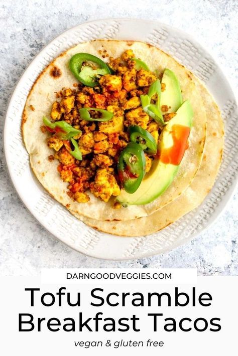 Tofu Scramble Breakfast, Breakfast Tofu, Seasoned Tofu, High Protein Vegan Breakfast, Tofu Scramble Vegan, Tofu Breakfast, Tofu Tacos, Veggies Recipes, Plant Based Recipes Breakfast