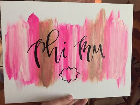 phi mu big little sorority canvas Phi Mu Paintings Canvases, Phi Mu Canvas Painting, Phi Mu Paintings, Phi Mu Letters, Phi Mu Canvas, Phi Mu Crafts, Sorority Canvas Paintings, Sorority Paintings, Big Lil Gifts