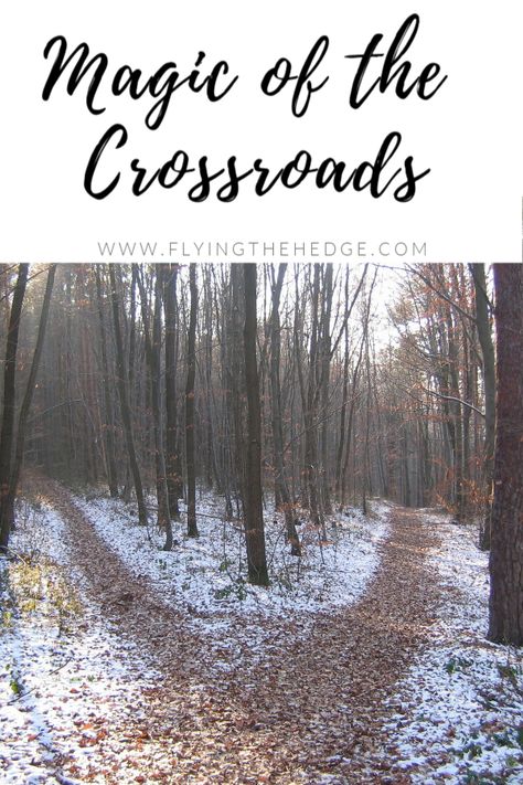 Crossroads have long been associated with witchcraft and is especially present in hedgecraft. Witches will use crossroads for rituals or to dispose of spell remains. Crossroads also serve as a place to communicate with spirits and hedge ride. Click this pin to read more about crossroads and the role they play in witchcraft and the magic they harbor! Crossroads Witchcraft, Crossroads Aesthetic, Crossroads Magic, Road Opener Spell Chant, Road Opener Candle Spell, Hedge Riding, Crossroad Dirt Witchcraft, Road Opener Spell, Liminal Places