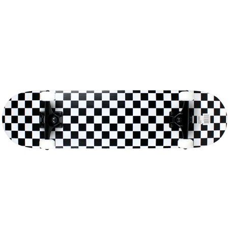 Krown Skateboard Rookie Checker Black/White Complete The Rookie, Canadian Maple, Complete Skateboards, Aluminium Alloy, Skateboard, Trucks, Size 7, Take That, Crown