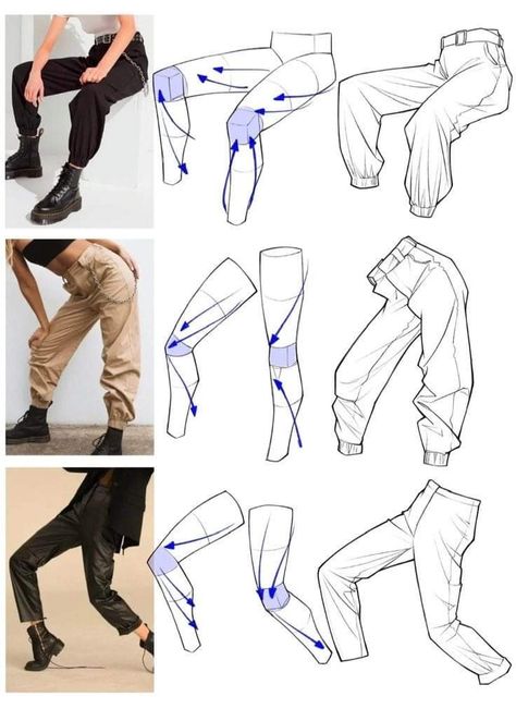 Pants Folds Reference, Turtleneck Drawing, Draw Pants, How To Draw Pants, Drawing Wrinkles, Pants Drawing, Clothes Drawing, Sketching Tips, Human Figure Drawing