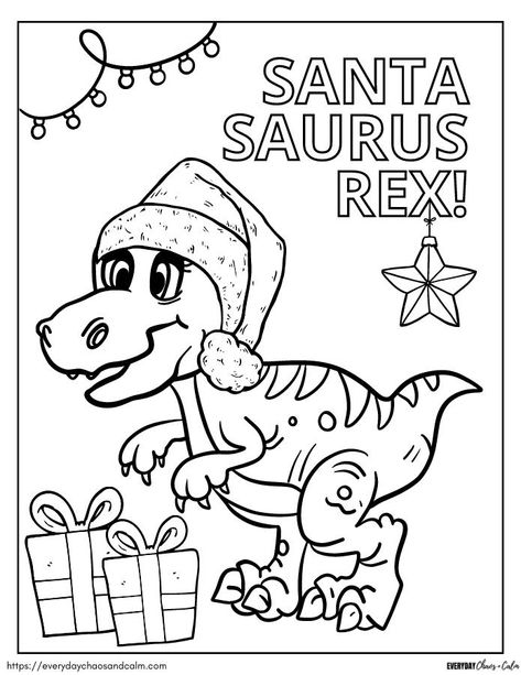 Do your kids love dinosaurs? Check out these printable Christmas dinosaur coloring pages! They are free to print out and color- and are perfect for dinosaur lovers of all ages! These dinosaur Christmas coloring pages are perfect for an indoor activity for kids! Kids Colouring Printables, Christmas Colouring Pages, Free Christmas Coloring Pages, Penguin Coloring Pages, Christmas Dinosaur, Christmas Coloring Sheets, Printable Christmas Coloring Pages, Thanksgiving Coloring Pages, Dinosaur Coloring Pages