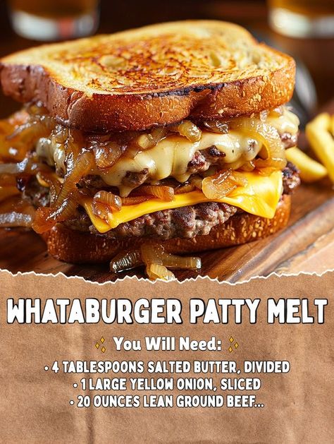 Burger Competition Ideas, Corn Beef Sandwich Ideas, Stuff To Make With Hamburger Meat, Impossible Burger Recipes, Hamburger Recipes Burgers, Hot Dog Meals, Whataburger Recipe, Sub Recipes, Whataburger Patty Melt