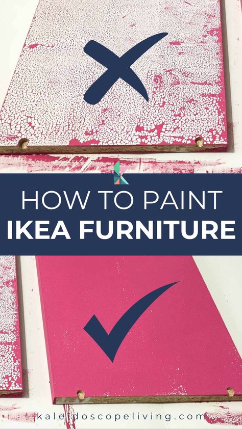 When I painted my first piece of IKEA laminate furniture years ago and I cringed as I watched the paint immediately bead up and separate. But I didn't give up and figured out how to make the paint adhere to everything from IKEA Billy bookcases to a Lack table. Best of all, the results actually last! Learn how to do it yourself with this step-by-step tutorial for painting IKEA furniture (or any laminate furniture). Paint Ikea Cabinets, Paint Ikea Furniture, Painting Ikea Furniture, Painting Laminate Furniture, Lack Table, Billy Bookcases, Painting Laminate, Ikea Bookcase, Laminate Furniture