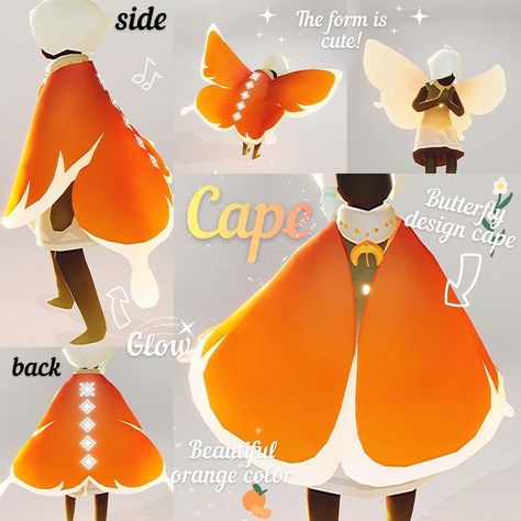 Sky Cape Design, Sky Cotl Clothes, Sky Cotl Capes, Capes Drawing, Sky Children Of The Light Cape, Sky Outfits Game, Sky Character Design, Sky Capes, Sky Children Of The Light Cosplay