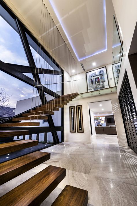 Homes Exterior, Jackson Ms, Floating Staircase, House Property, Casa Exterior, Luxury Apartment, Modern Staircase, Dream House Exterior, Staircase Design