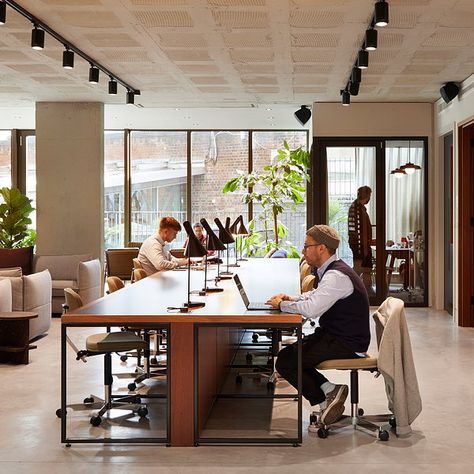 Luxe Office, Office Space Design, Office Layout, Open Office, Workspace Design, Office Workspace, Coworking Space, Industrial Chic, Office Interior Design