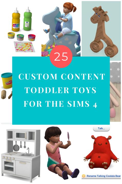 Toddlers deserve better toys in The Sims 4 and these cc toddler toys are so perfect for a nursery in the sims 4 #thesims4 #sims4 Sims Toys Cc, Sims 4 Cc Doll Toy, Sims 4 Toy Box Cc, Sims 4 Cc Functional Toddler Toys, Sims 4 Toy Cc, Sims 4 Toys Functional, Toddler Toys Sims 4, Sims 4 Toddler Toys Cc, Sims 4 Cc Toldders