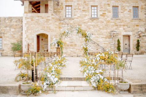 Clay Feathers, Sunstone Winery Wedding, Winery Photography, Santa Ynez Wedding, Yellow Wedding Inspiration, Yellow Wedding Theme, Jordan Photography, Arch Ideas, Modern Groom