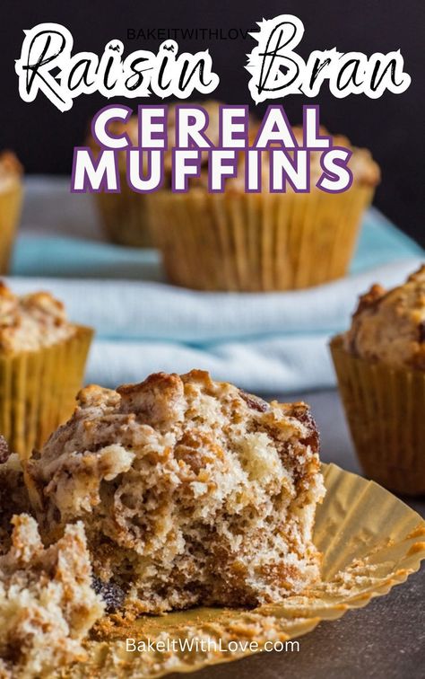 Raisin Bran Muffins Raisen Bran Muffins, Raisin Bran Cereal Muffins, Bran Cereal Muffins, Cereal Muffins, Raisin Bran Muffin Recipe, All Bran Muffins, Raisin Bran Cereal, Raisin Bran Muffins, Raisin Bran