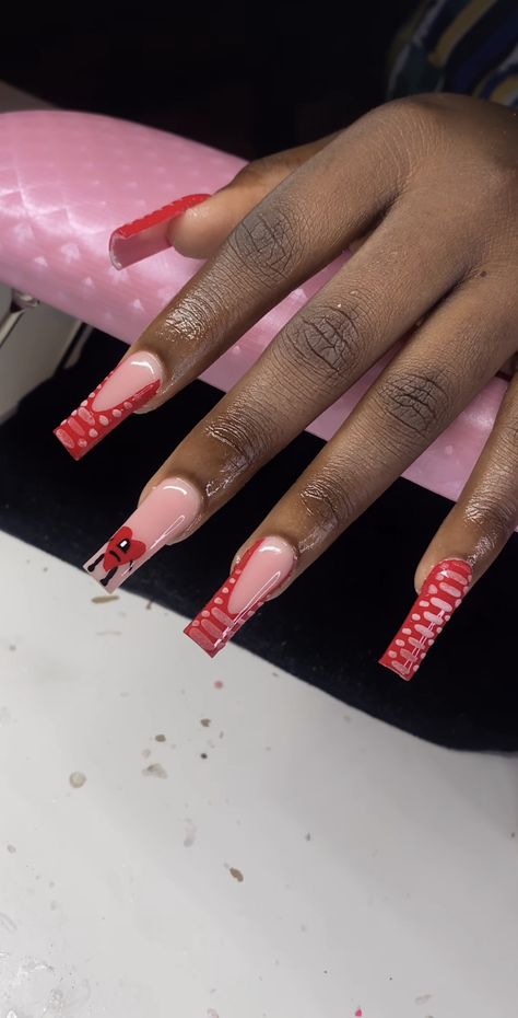 Simple Nails Red, Nail Designs Black, Ballerina Nails Designs, Tapered Square Nails, Drip Nails, Colored Acrylic Nails, Glow Nails, Dope Nail Designs, Acrylic Nails Coffin Pink