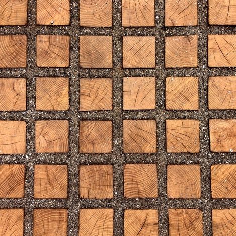 Wood Pavers, Wood Driveway, Driveway Edging, Permeable Pavers, Urban Heat Island, Concrete Driveways, Zebra Wood, Back Patio, Tile Design