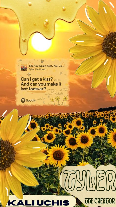 #seeyouagain #sunflower #wallpaper #tylerthecreatorshuffle #kaliuchis Sunflower Tyler The Creator, See You Again Wallpaper Tyler, See You Again Wallpaper, Tyler The Creator See You Again, See You Again Tyler The Creator, Kendrick Album, Arte Pop Up, Tyler The Creator Wallpaper, Flower Boy