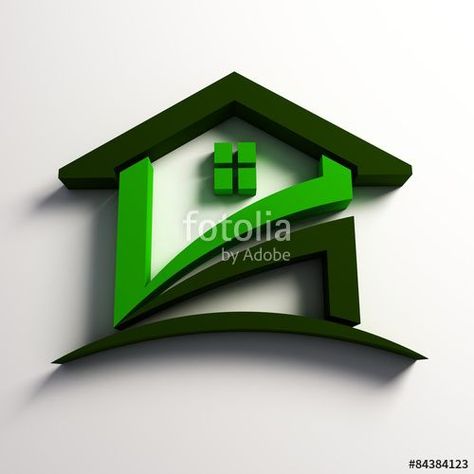 “3D Green House Design Logo Graphic ”  #logo #green #icon #symbol #design #illustration #home #sign #business #building #concept #element #background #graphic #construction #architect #realestate #abstract #company #builder #3d #logo #greenhouse Housing Logo, Roofing Logo, Green House Design, Fondant Cake Designs, Foto 3d, Construction Logo Design, Wood Logo, House Logo Design, People Logo