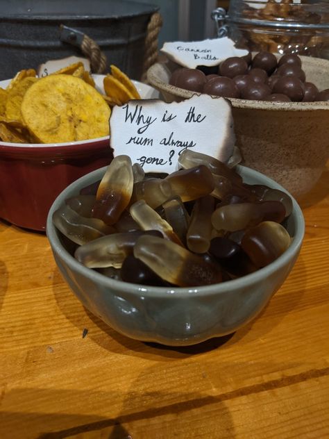 Pirate Of The Caribbean Party, Pirates Of The Caribbean Snacks, Pirate Party Ideas For Adults, Pirate Party Aesthetic, Pirate Adult Party, Pirate Bachelorette Party, Pirate Party Adult, Pirate Food Ideas For Adults, Adult Pirate Party Ideas