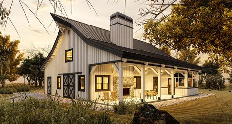 Steel Building Homes, Barn Homes Floor Plans, Metal Barn Homes, Barn Kits, Barn House Design, Cozy Homes, Barn Living, Pole Barn House Plans, Country Barns