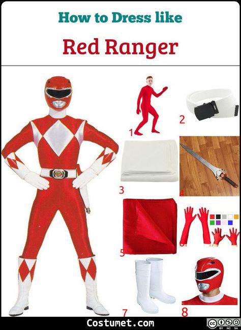 Diy Power Ranger Costume, Red Power Ranger Costume, Power Rangers Halloween, Dyi Costume, Future Costume Ideas, Power Rangers Helmet, Ranger Costume, Kids Costume Ideas, Halloween Customs