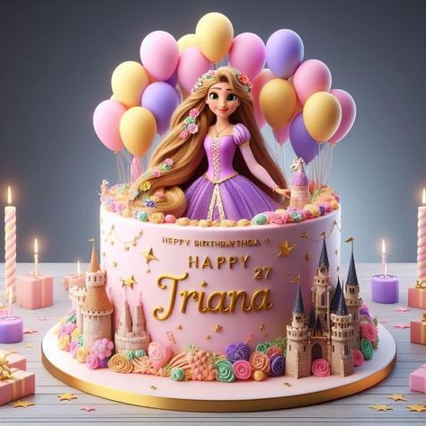 Rapunzel Theme Cake, Tangled Cake Rapunzel, Rapunzel Birthday Party Cake, Rapunzel Pasta, Disney Princess Theme Cake, Royal Birthday Cake, Disney Princess Cake Ideas, Tangled Birthday Cake, Princess Cake Ideas