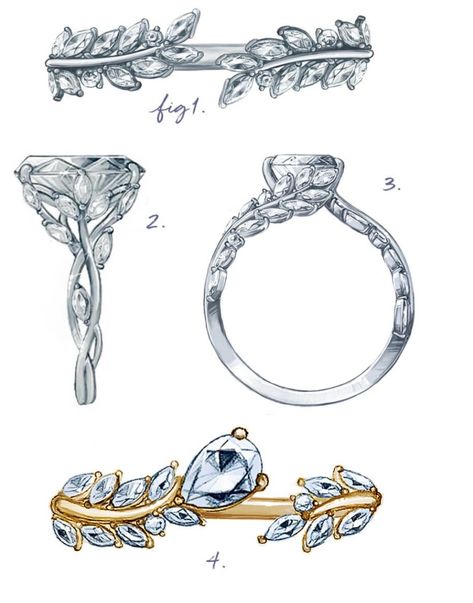 Ring Drawing, Medal Jewelry, Ring Sketch, Anting Manik, Jewelry Logo Design, Jewelry Rendering, Jewelry Knowledge, Jewellery Design Sketches, Art Jewelry Design