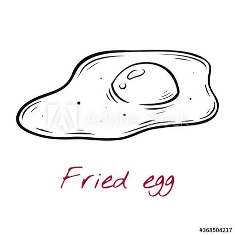 Vector sketch illustration of fried egg drawing isolated on white. Engraved style. natural business. Vintage, retro object for menu, label, recipe, product packaging #AD , #isolated, #drawing, #white, #style, #Engraved Fried Egg Drawing, Egg Drawing, Huevos Fritos, Vector Sketch, Sketch Illustration, Business Flyer Templates, Fried Egg, Drawing Sketch, Product Packaging