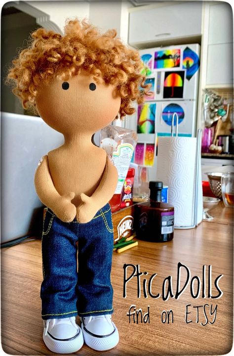 NEW: Boy Doll Pattern and Tutorial Together Tilda Cloth Pdf - Etsy Rag Doll Hair, Man Doll, Doll Making Patterns, Fabric Doll Pattern, Textile Art Dolls, Boy Doll Clothes, Personalized Dolls, Rag Doll Pattern, Diy Pins