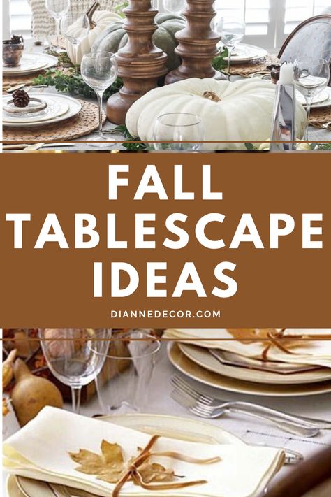 Tis' the season for gathering, big meals, and creating an amazing fall tablescape. Here are 10 awesome fall tables decor ideas for your home.    #falltablescape #falldecor #tablescapeideas #falltabledecor #homedecorating Round Tablescapes Fall, Call Tablescape, Fall Decor Ideas For Dining Table, Modern Fall Tablescapes, Fall Tablecloth Ideas, Tablescapes Ideas Everyday, Fall Table Scapes Ideas, Simple Fall Tablescapes, Fall Dinner Table Decor