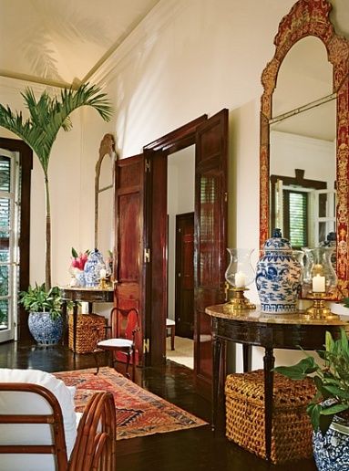 Eye For Design: Tropical British Colonial Interiors British Colonial Style Living Room, British Colonial Style Bedroom, Tropical British Colonial Interiors, Modern British Colonial, British Colonial Bedroom, Colonial Style Bedroom, British Colonial Interiors, West Indies Decor, Tropical British Colonial