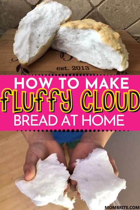 Easy Cloud Bread Recipe, Cloud Bread Recipe, Pudding Chia, Bread At Home, Cloud Bread, From Tiktok, Baking With Kids, Fun Baking Recipes, Diet Help