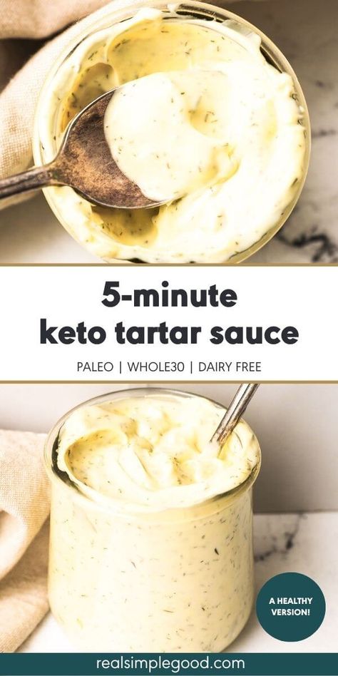 Gluten Free Fish And Chips, Low Carb Turkey Meatballs, Homemade Mayo Recipe, Keto Sauces, Homemade Tartar Sauce, Baked Veggies, Seafood Recipes Healthy, Aip Diet, Tartar Sauce