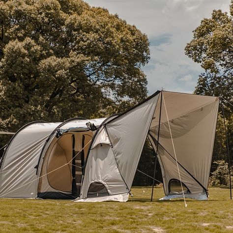 🔥LIMITED STOCK 😱 Spacious 5-8 Person Double-Room Camping Tent - Waterproof, Four-Season, Portable Outdoor Tunnel Shelter 📢 $1244.99 #shopping #onlineshopping Four Season, Camping Tent, Double Room, Tent Camping, Limited Stock, Tent, Camping