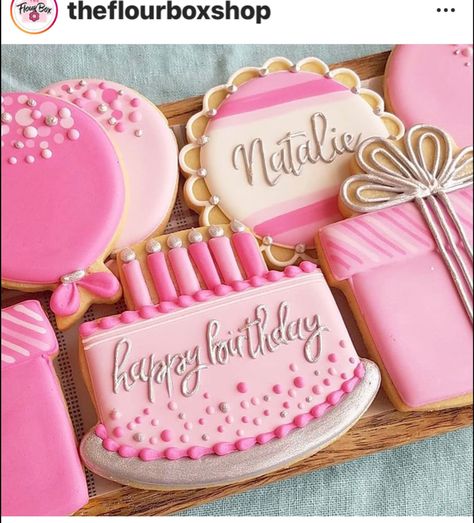 Cake With Candles, Happy Birthday Cookie, 40th Birthday Party Decorations, Cookies Decoradas, Cookies Birthday, Crazy Cookies, Cake Cookie, Cookie Time, Cookie Frosting