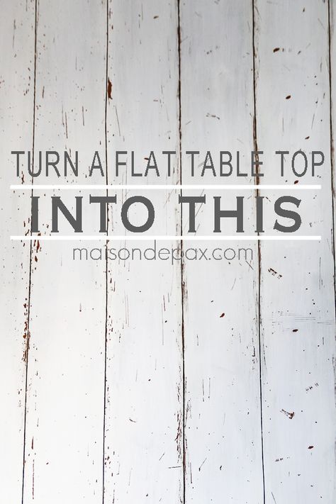 Need to update an old desk or table? Use this tutorial to create a gorgeous rustic, distressed faux planked desk or table top. How To Plank, Farmhouse Fixer, Plank Table, Diy Shiplap, Wall Diy, Paint Techniques, Furniture Painting, Diy Furniture Projects, Redo Furniture