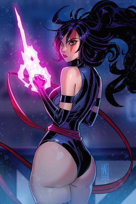 "December 2023 Fanart" by Dave CaveDraws Comic Book Characters Female, Psylocke Art, Iron Man Fan Art, Betsy Braddock, X-men, Marvel Heroines, Marvel Characters Art, Comic Art Girls, Marvel Girls