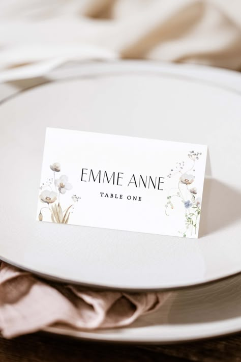 Garden Floral Wedding Place Cards: Seating with a touch of nature's elegance. 🌺🌿 These enchanting place cards adorned with delicate flowers and greenery bring the charm of a garden into your reception. Personalize each one to guide guests to their seats in style. Embrace the beauty of nature and create an unforgettable ambiance on your special day. #WeddingPlaceCards #GardenFloral #NatureInspired #CharmingDetails #ElegantSeating Seat Name Tags Wedding Ideas, Placecard Ideas, Table Seating Cards, Wedding Table Name Cards, Wedding Name Tags, Table Arrangements Wedding, Ball Ideas, Table Name Cards, Wedding Table Names