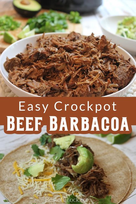 Taking Taco Tuesday to the next level is far more accessible when we have an easy crockpot beef barbacoa recipe on hand. Mexican Recipes | Crockpot Dinner Recipes | Beef Crockpot Recipes | Taco Tuesday Recipes | Crockpot Mexican Recipes | Crockpot Recipes for Taco Tuesday | Crockpot Recipes with Beef | Crockpot Chuck Roast Recipe | Slow Cooker Beef Recipe | Chuck Roast Ideas Crockpot Recipes Taco, Crockpot Mexican Recipes, Fajitas Beef, Barbacoa Crock Pot, Slow Cooker Beef Barbacoa, Beef Barbacoa Slow Cooker, Crockpot Mexican, Beef Barbacoa, Tuesday Recipes