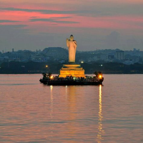 Hussain Sagar Lake, Hyderabad, #India Speculative Design, India Book, Silhouette Illustration, Beautiful Sites, Visual Texture, Group Of Companies, Ancient Architecture, Corporate Office, Elba