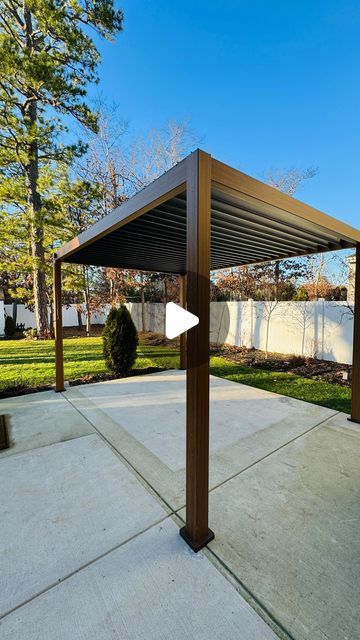 95K likes, 1,214 comments - dressyourdecor on January 26, 2024: "A pergola with an adjustable roof? Yes please! 😭 I’m obsessed with my newest Amazon addition to my patio by @miradoroutdoor It is sturdy, beautiful and super modern! This was a breeze to put together thanks to the exceptional installation service offered by Mirador and we finally get to enjoy the outdoors with or without shade as we please! If you are on the hunt for that perfect pergola, I highly recommend this. The louvered p Yard Roof Ideas, Pergola With Doors, Louvered Pergola Ideas, Metal Pergola Ideas, Screened Pergola, Adjustable Pergola, Pergola Roof Ideas, Outdoor Patio Roof Ideas, Pergola Ideas Backyard