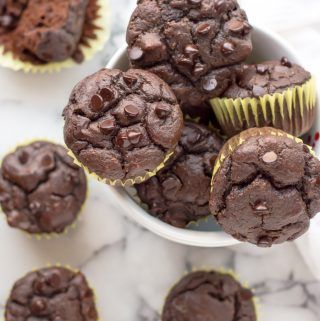 Healthy Chocolate Muffins (with butternut squash) - The Natural Nurturer Gluten Free Chocolate Muffins, Healthy Chocolate Muffins, Chocolate Pumpkin Muffins, Double Chocolate Chip Muffins, Peanut Butter Banana Muffins, Chocolate Banana Muffins, Apple Sauce, Healthy Peanut Butter, Butter Chocolate