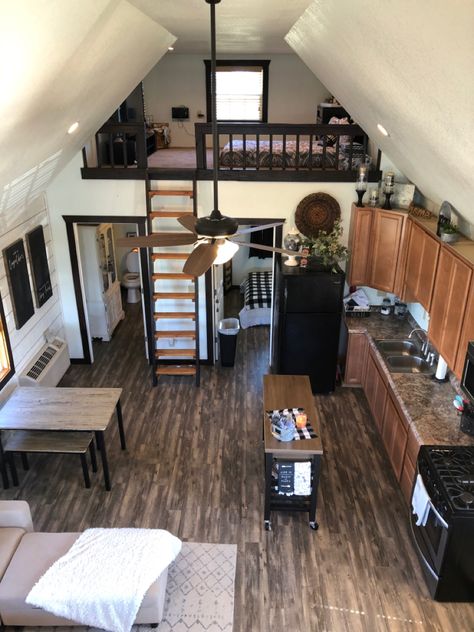 Modern Tiny Homes, Tiny Loft, Tiny House Interior Design, Shed Home, Shed To Tiny House, Tiny House Loft, House Loft, Tiny House Inspiration, Tiny House Floor Plans