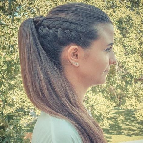 Softball Hair, Side Braid Ponytail, Long Hair Trends, Perfect Ponytail, Twisted Hair, French Braid Hairstyles, Braided Ponytail Hairstyles, Fishtail Braid, Chic Hairstyles