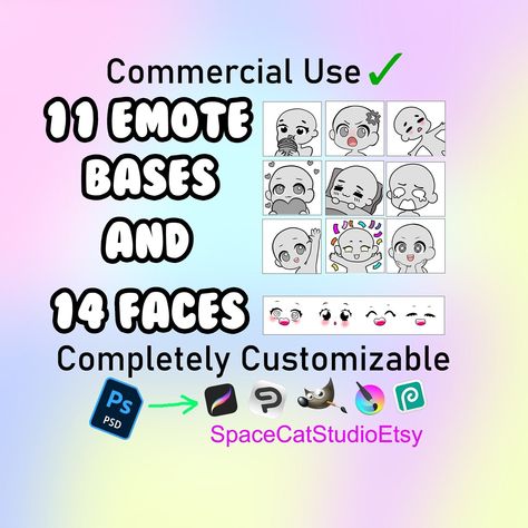 Twitch Emotes Base Free, Twitch Emote Base Free, Chibi Emotes Twitch Base, Emote Base, Skeleton Template, Emotes You Might Be Looking For In Ttd3, Discord Emotes, Draw Your, Meant To Be