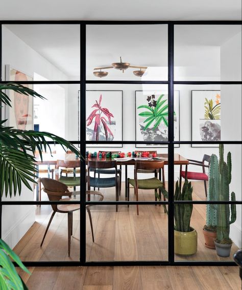 Cool Crittall-Style Doors, Windows And Room Dividers | Livingetc Peter Mikic, Fly Screen Doors, Crittal Doors, Crittal Windows, Room Divider Doors, Glass Walls, Vogue Living, Window Room, Room Dividers